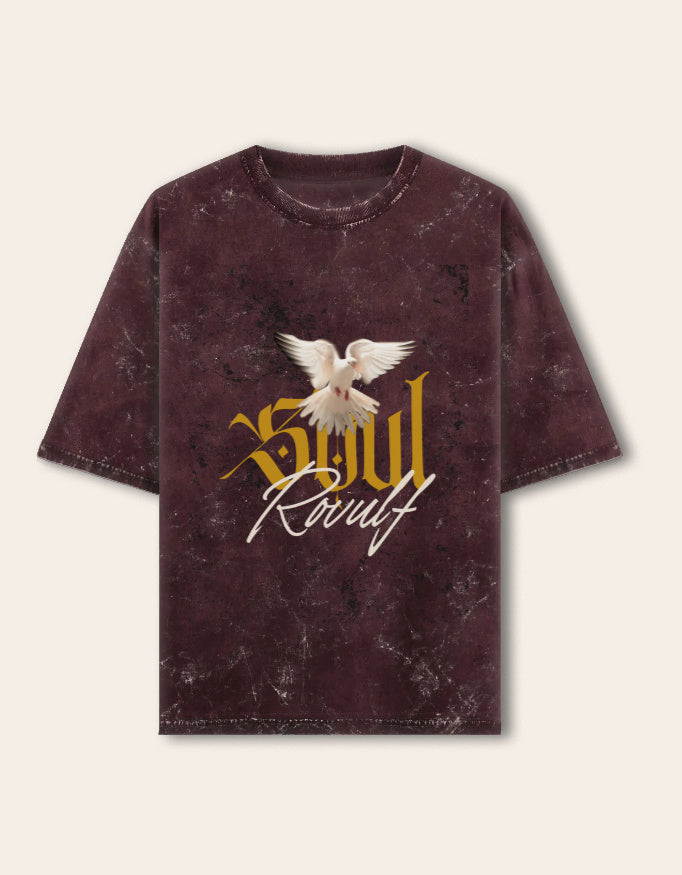 SOUL Men Acid Washed Oversized Tee