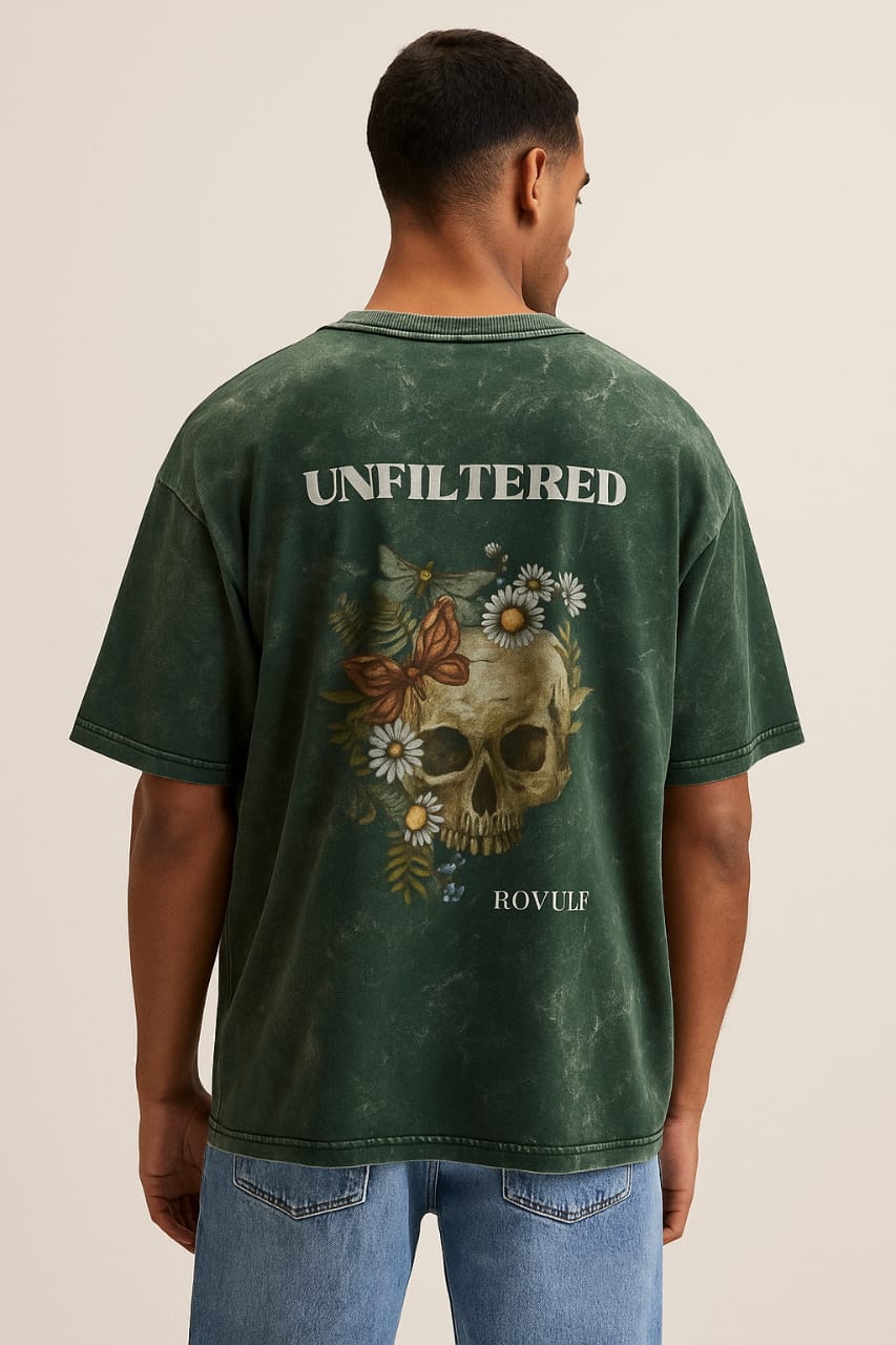 UNFILTERED Men Acid Washed Oversized Tee