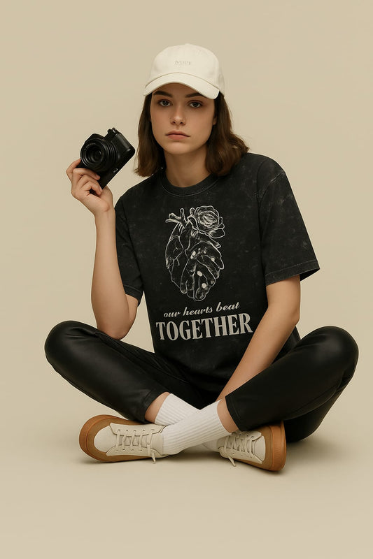 Women Acid Washed Oversized Tee