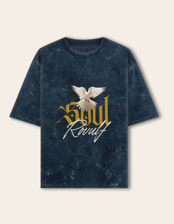 SOUL Men Acid Washed Oversized Tee